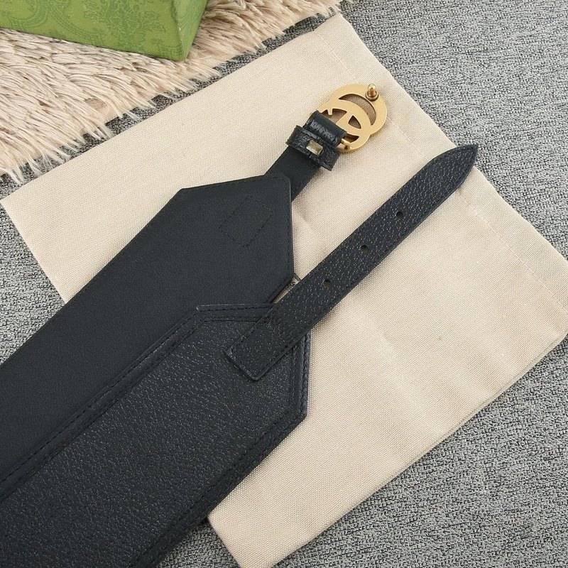 Gucci GG-buckle canvas Women belt 'Black'