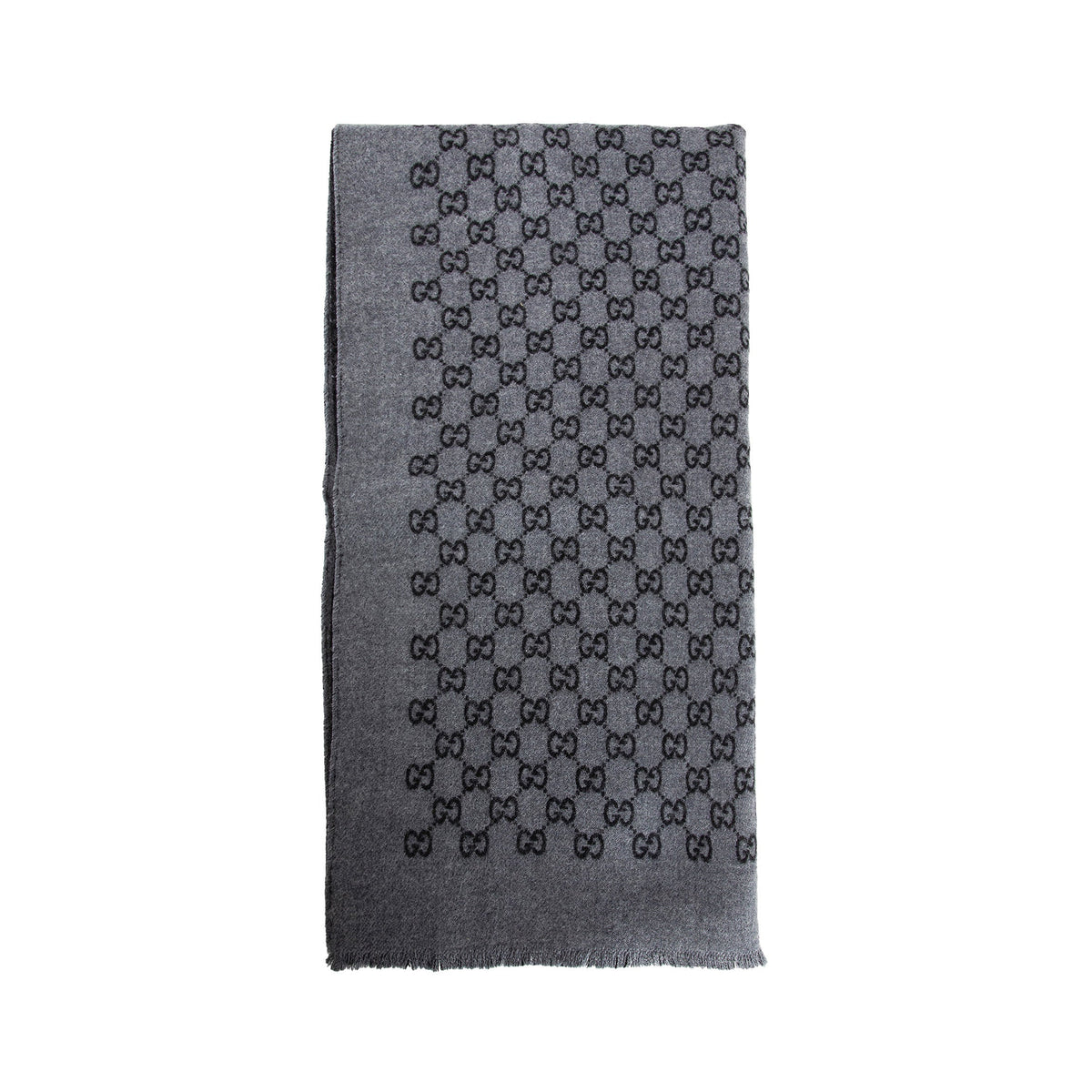 Double Jacquard GG Wool Scarf