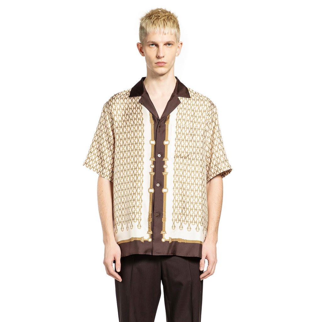Equestrian Silk Twill Bowling Shirt
