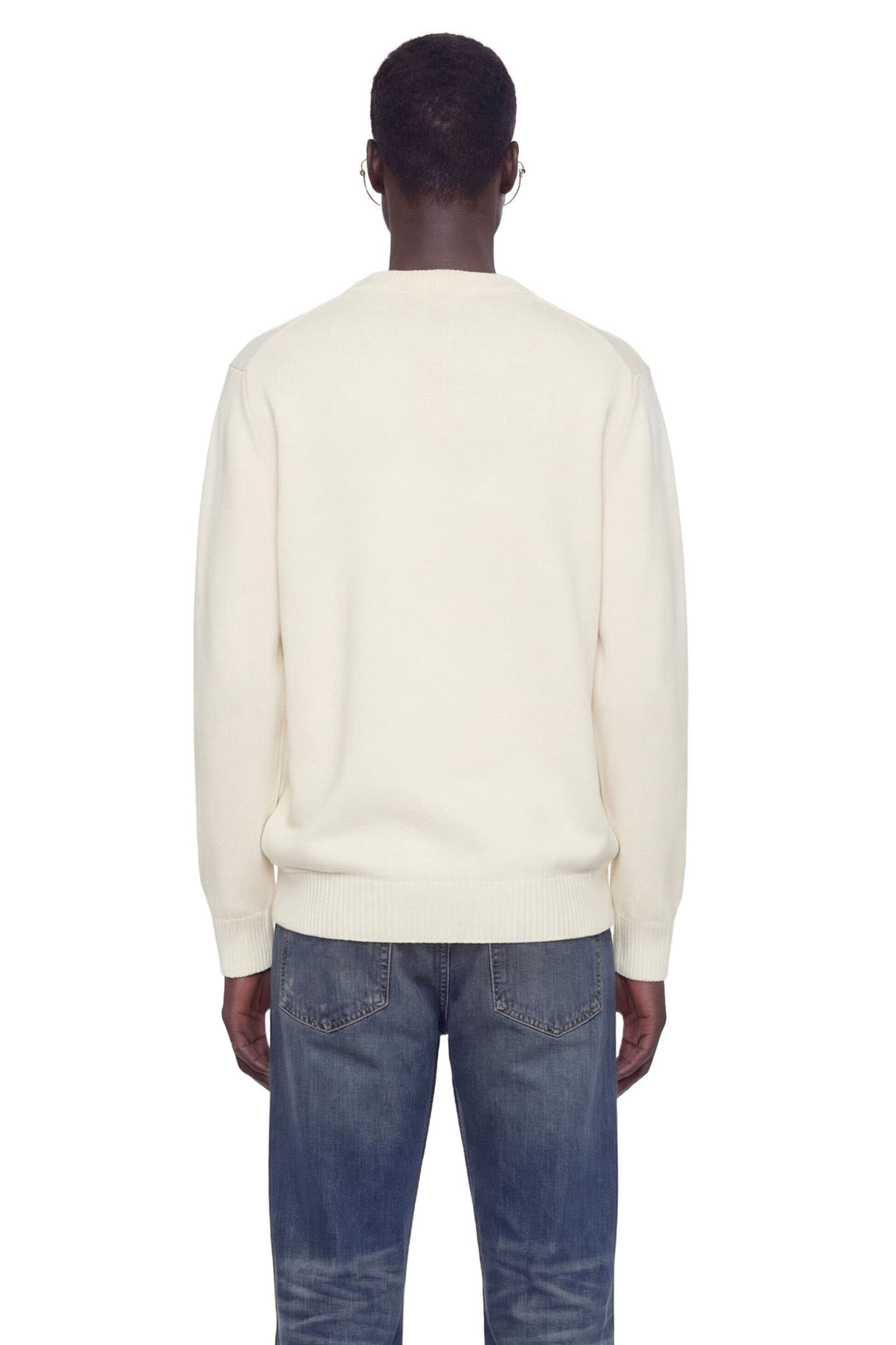 Knit Cotton Wool Jumper With Intarsia