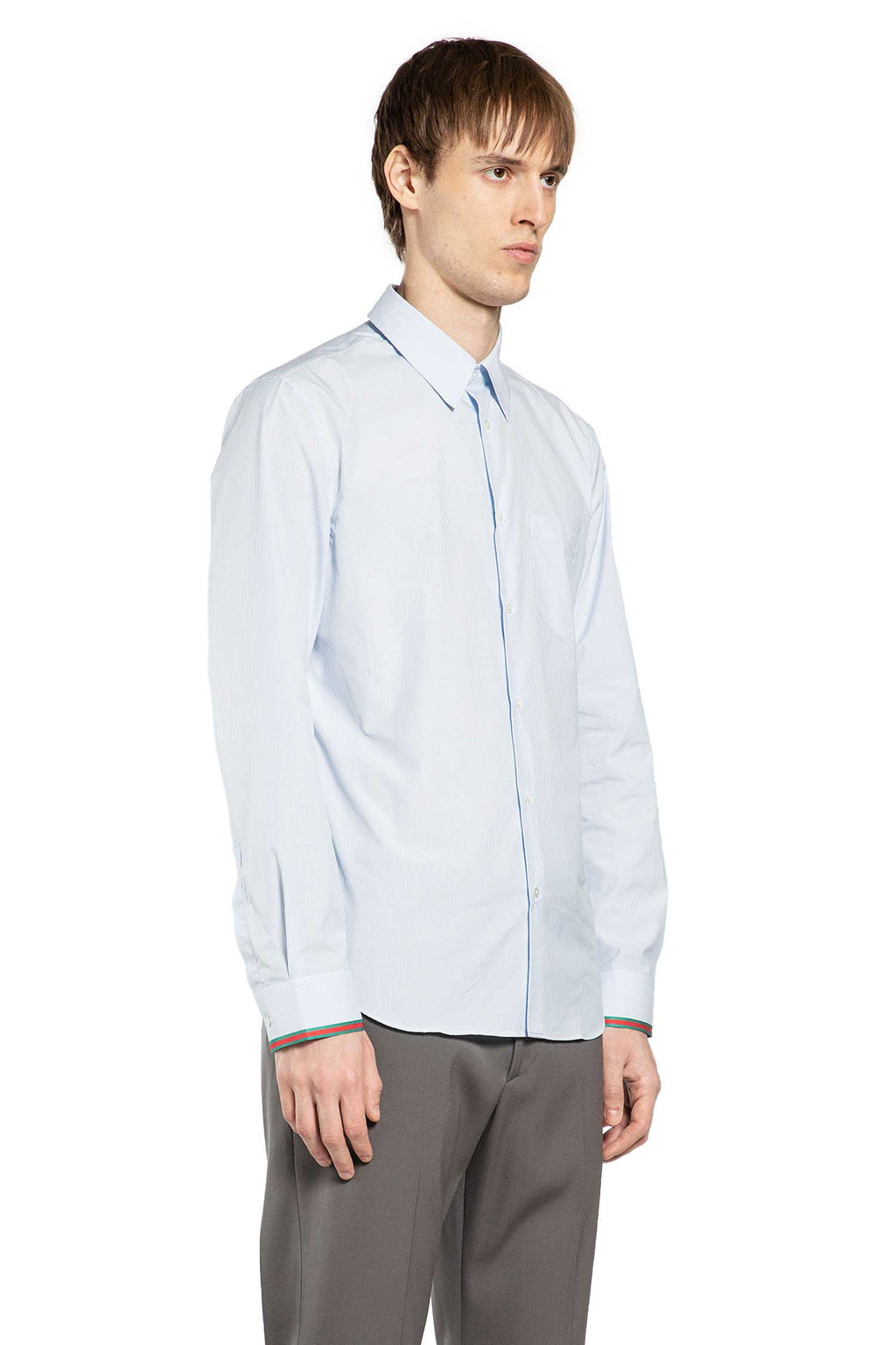 Striped Cotton Shirt with Web