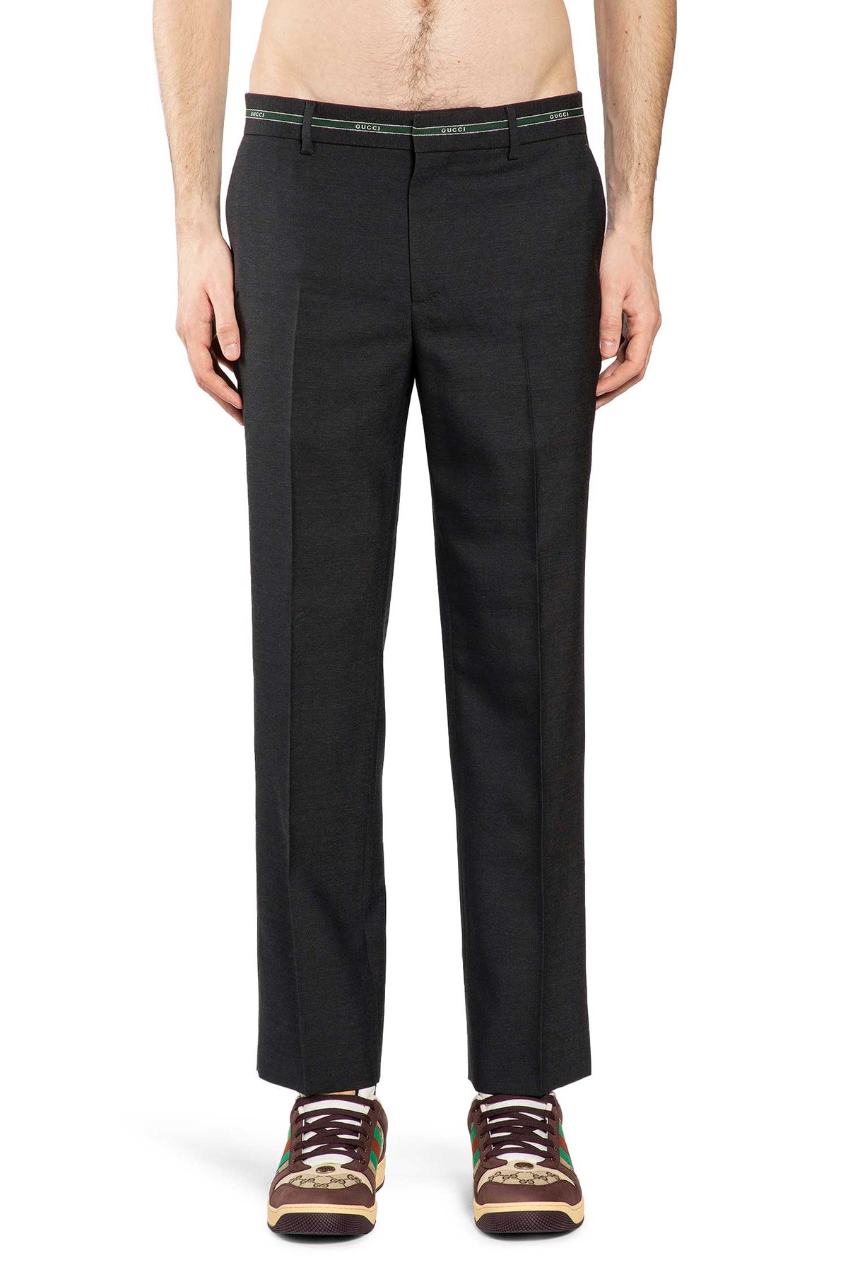 Wool Straight Leg Pants