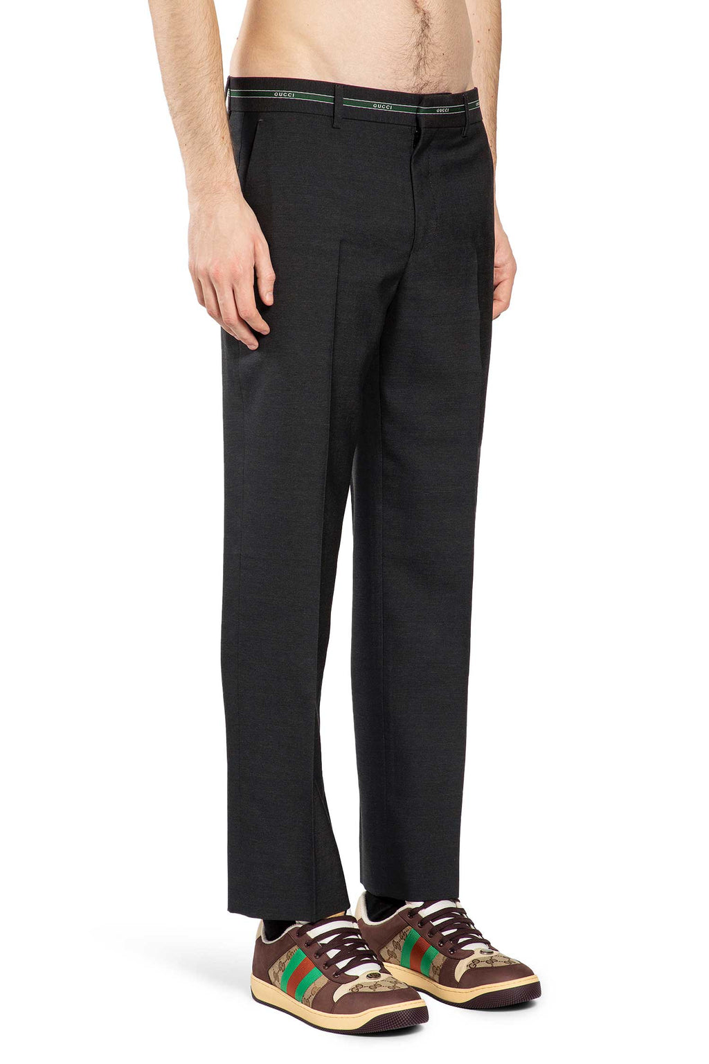 Wool Straight Leg Pants
