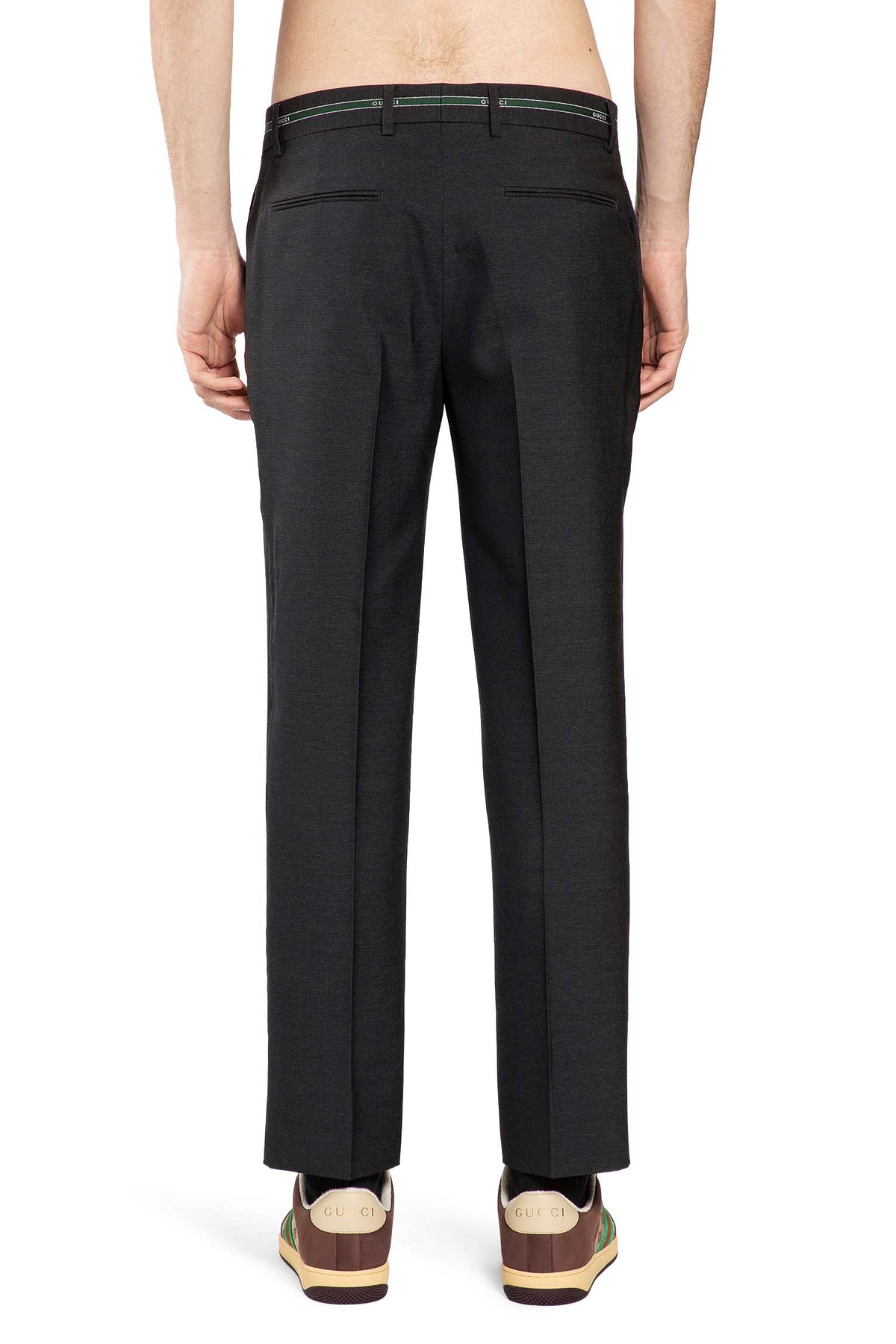 Wool Straight Leg Pants