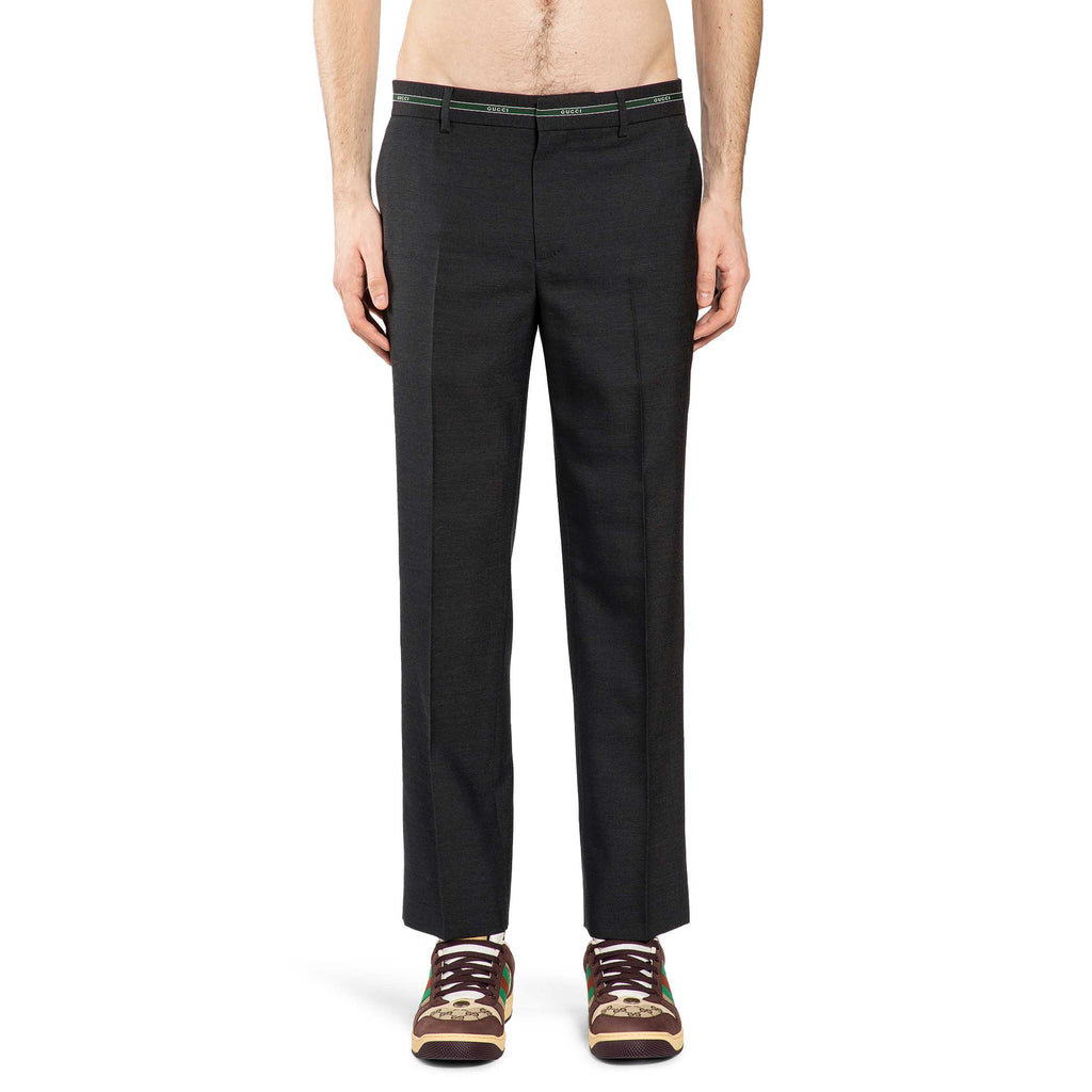 Wool Straight Leg Pants