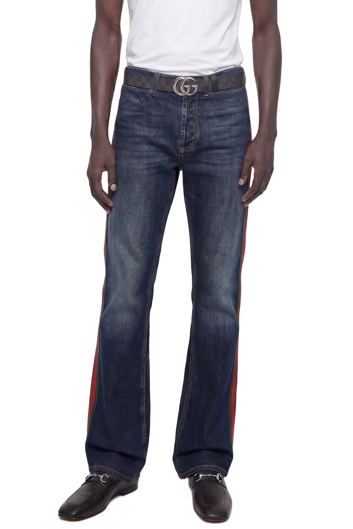 Flared 5 Pocket Jeans with Web