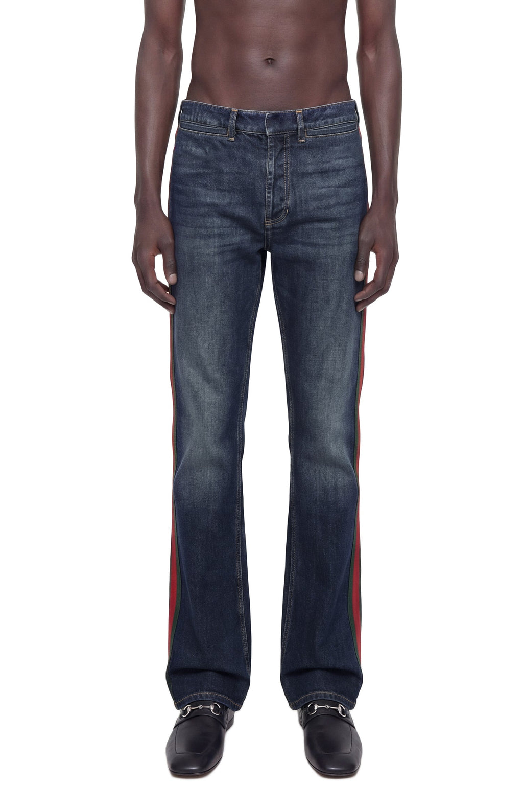Flared 5 Pocket Jeans with Web