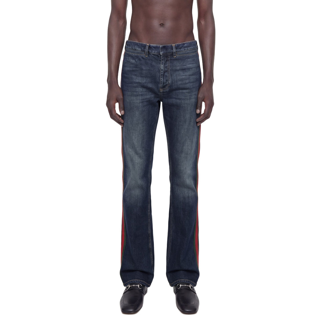 Flared 5 Pocket Jeans with Web