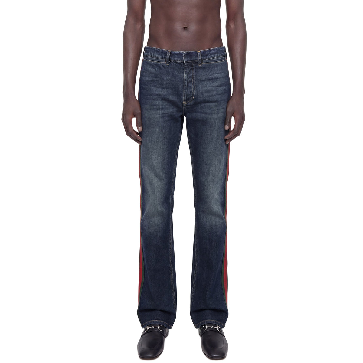 Flared 5 Pocket Jeans with Web