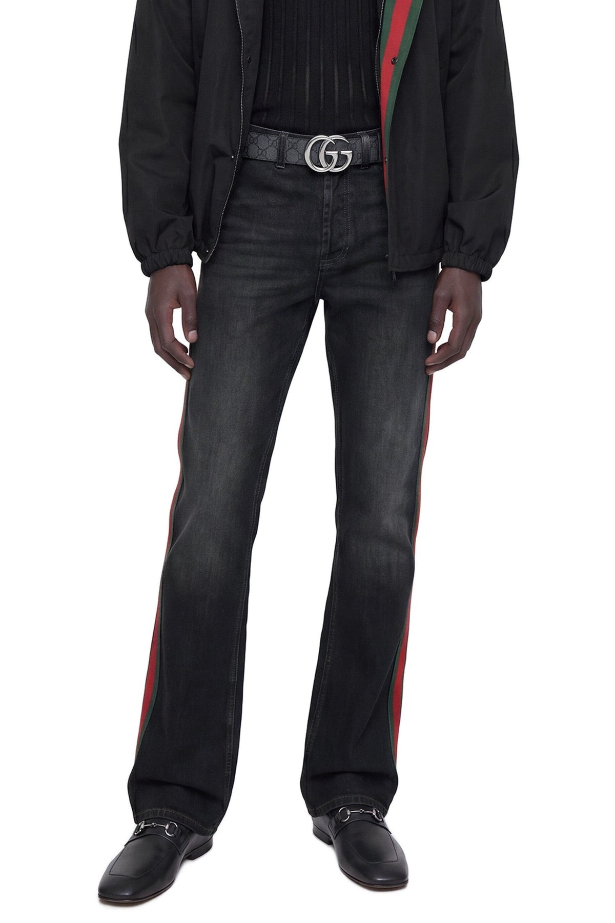 Flared 5 Pocket Jeans with Web