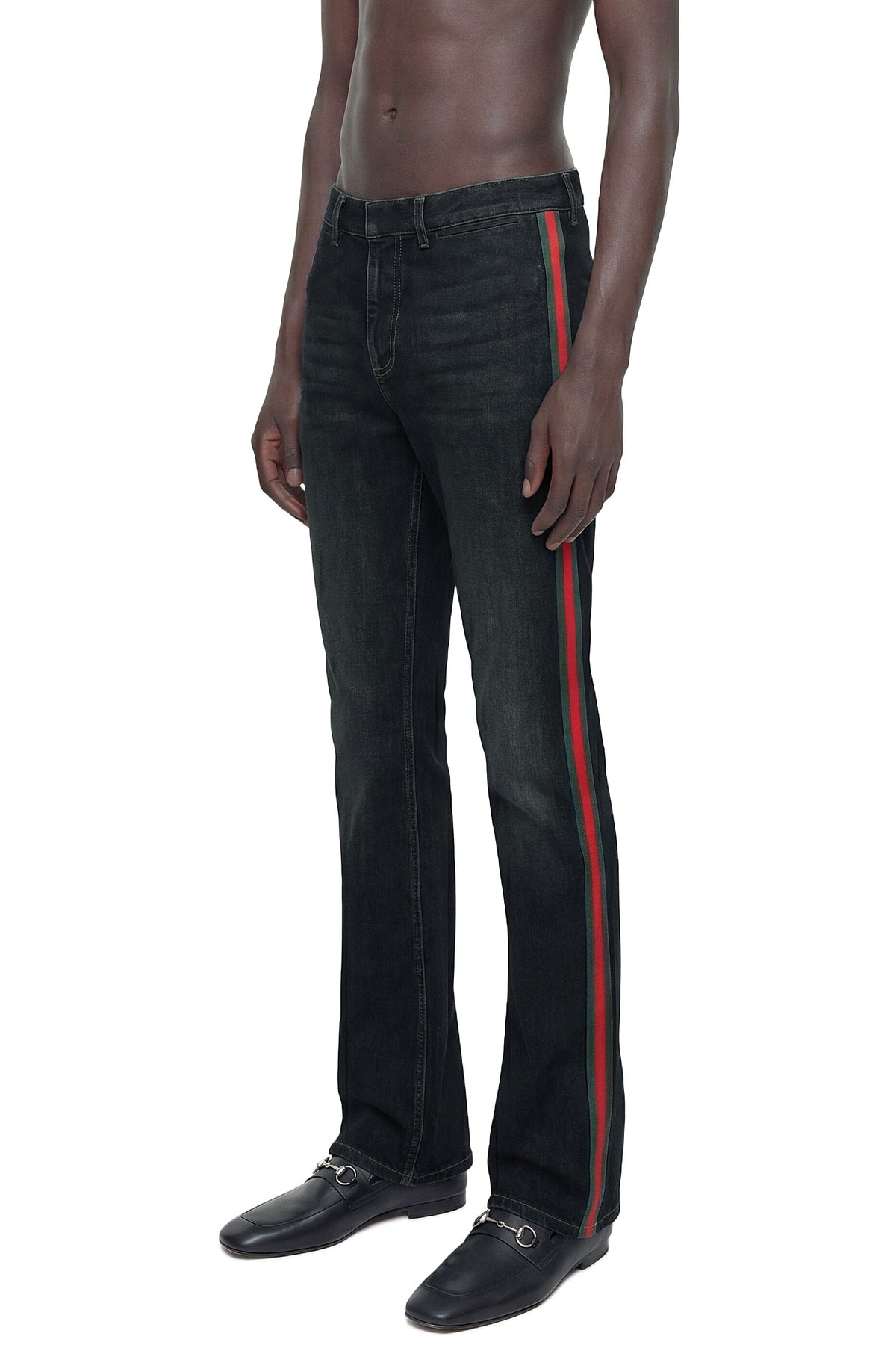 Flared 5 Pocket Jeans with Web