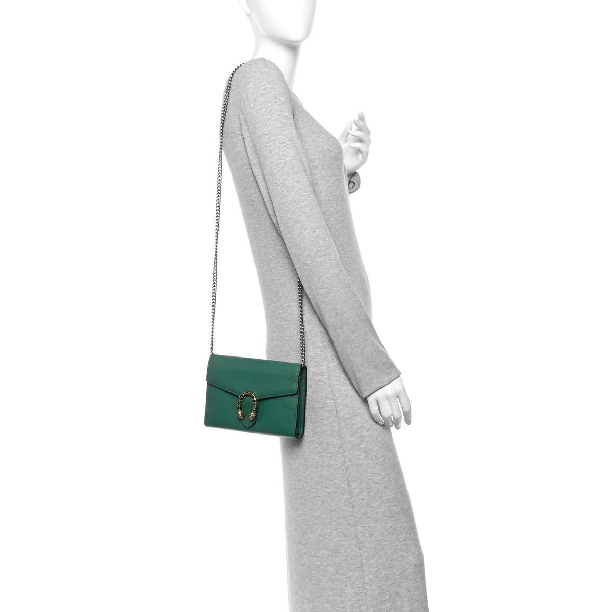 Calfskin Mini Dionysus Chain Wallet Emerald